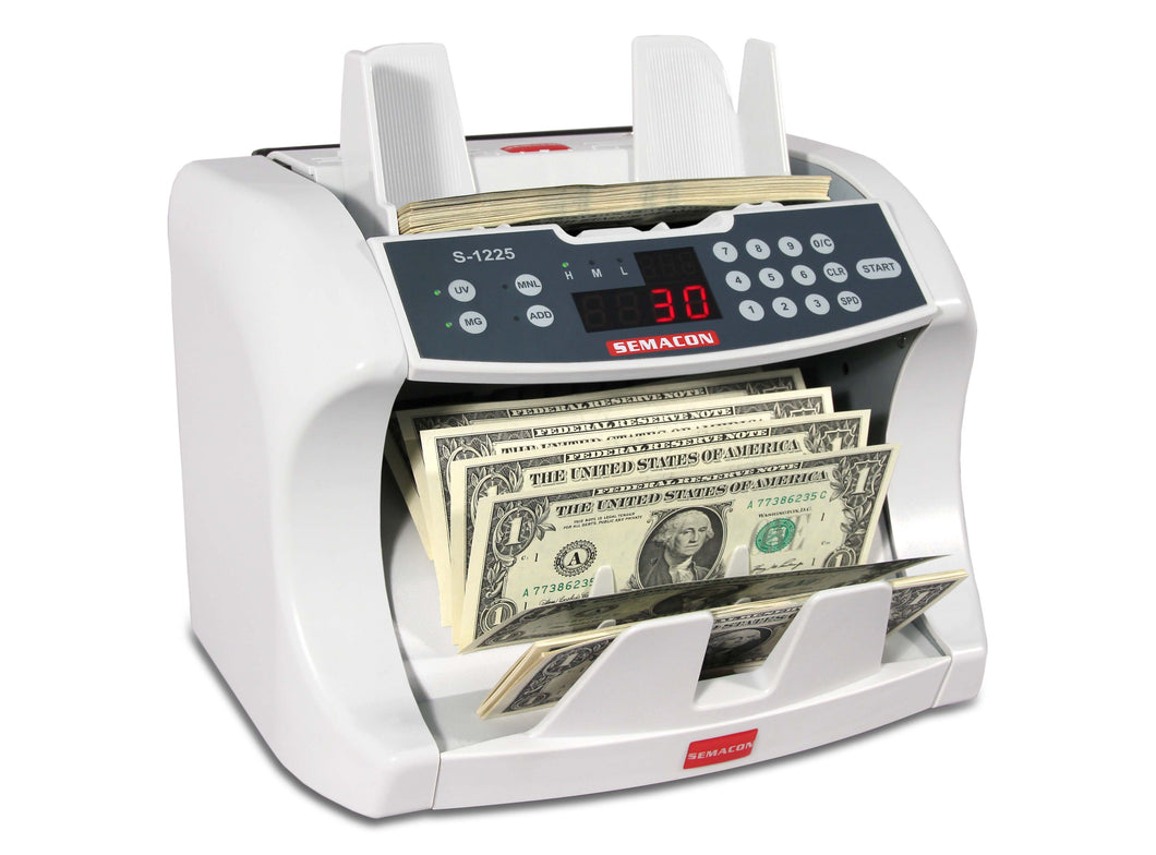 Semacon S-1225 Bank Grade Currency Counter UV/MG